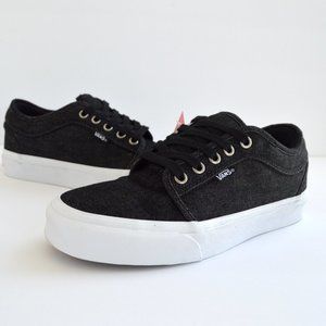 VANS CHUKKA LOW BLACK PEWTER DENIM SHOES SNEAKERS NEW
